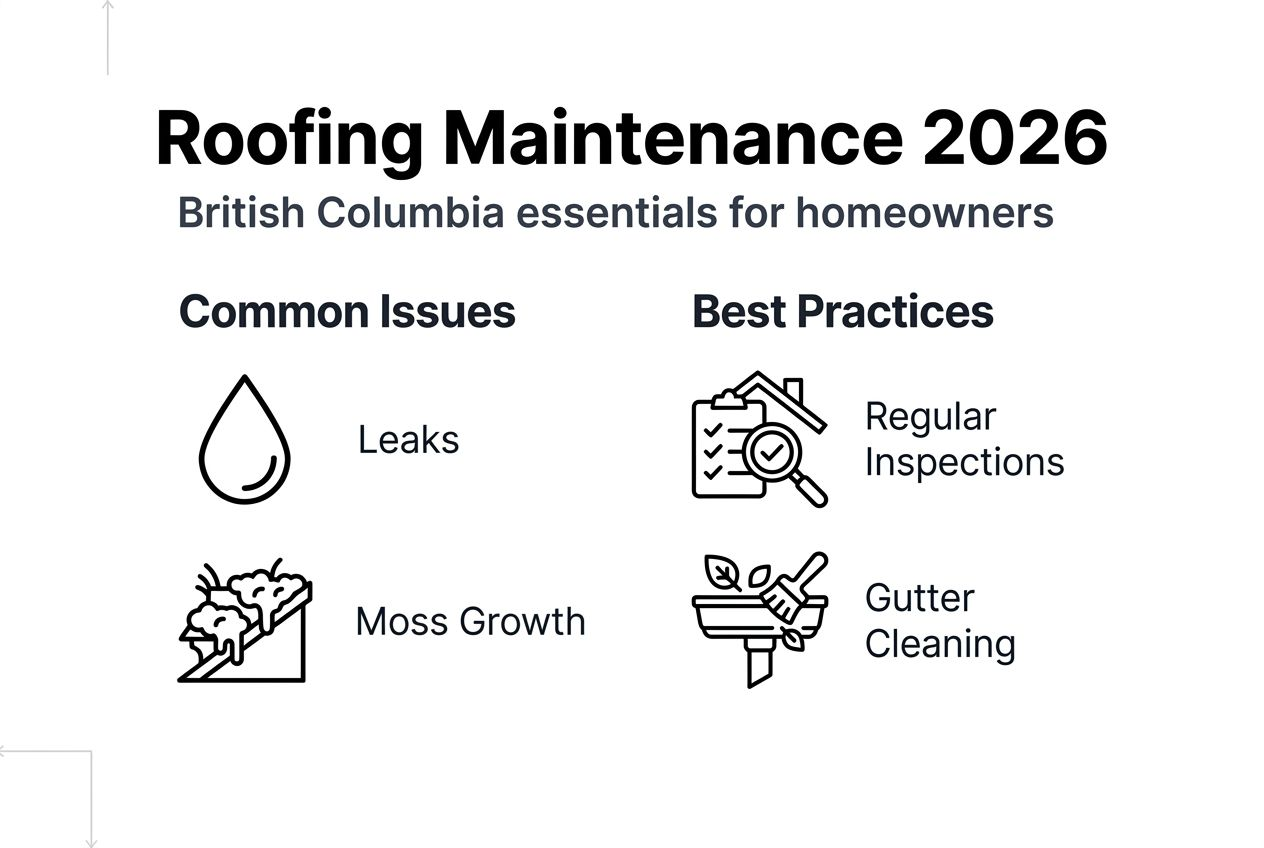 Infographic of BC roofing maintenance essentials
