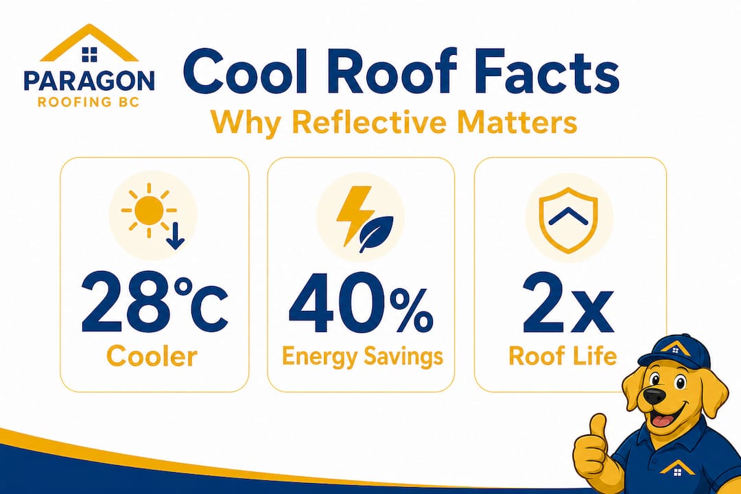 Infographic showing roof reflectance with key stats
