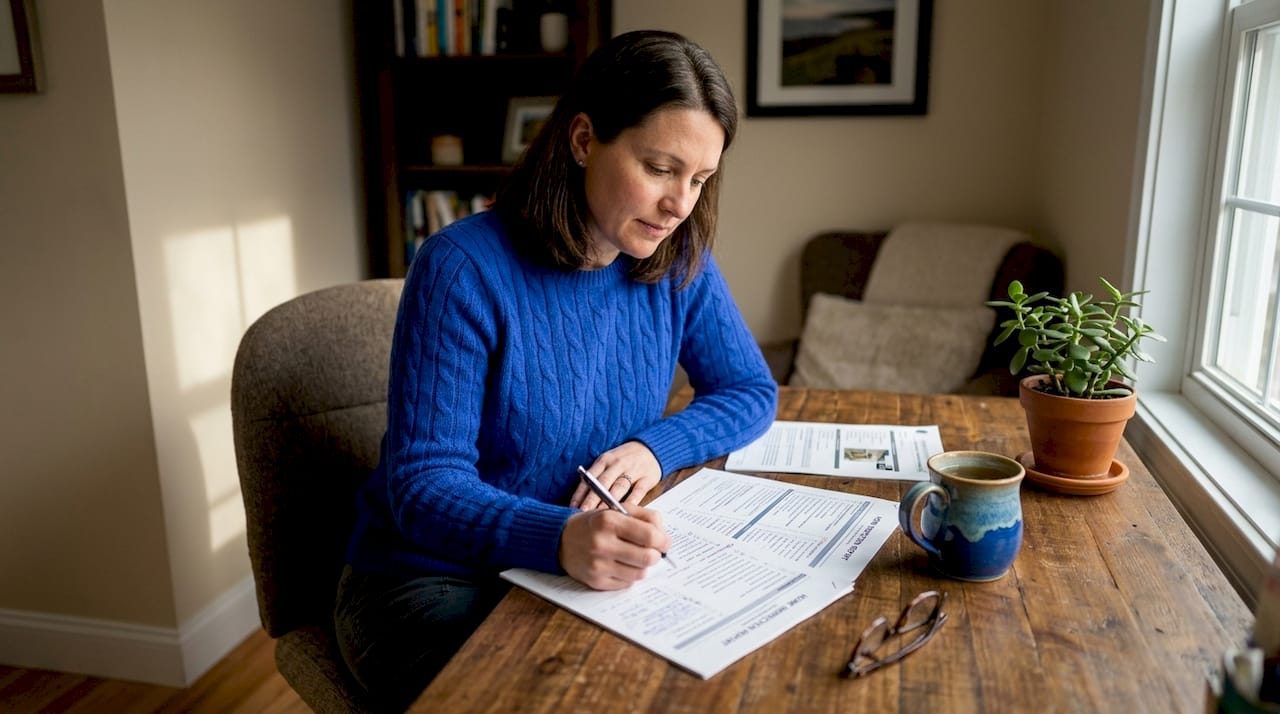 Homeowner reviewing detailed inspection report