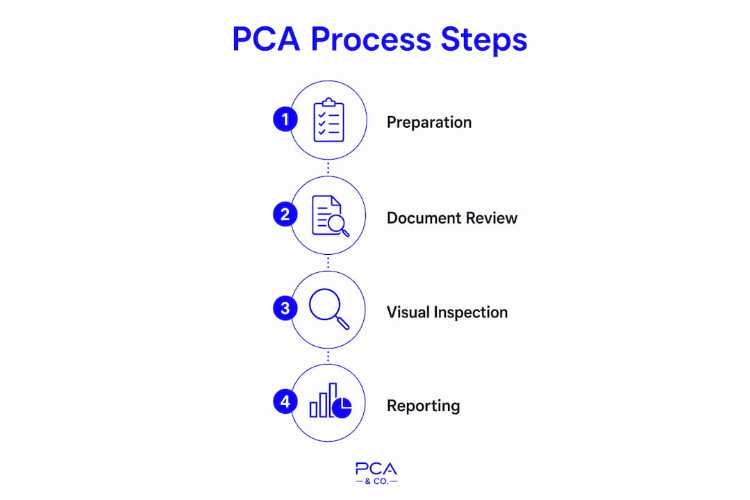 Infographic illustrating four-step PCA process