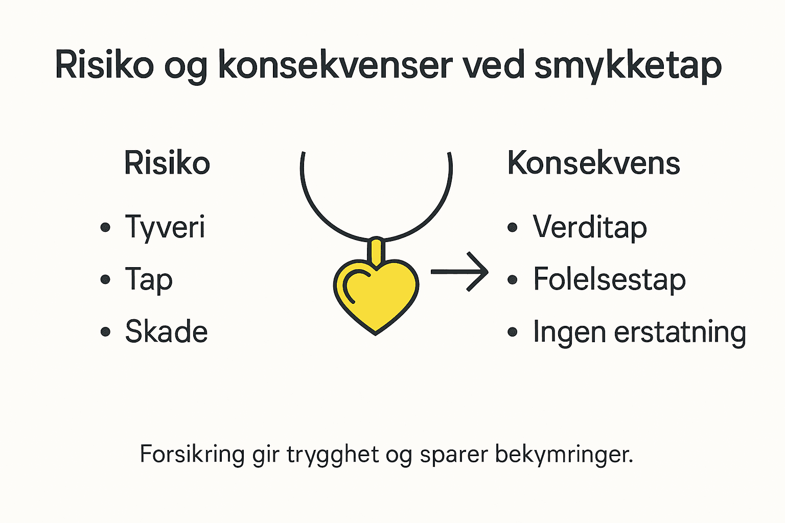 Infografikk: risiko og økonomiske konsekvenser ved tap av smykker