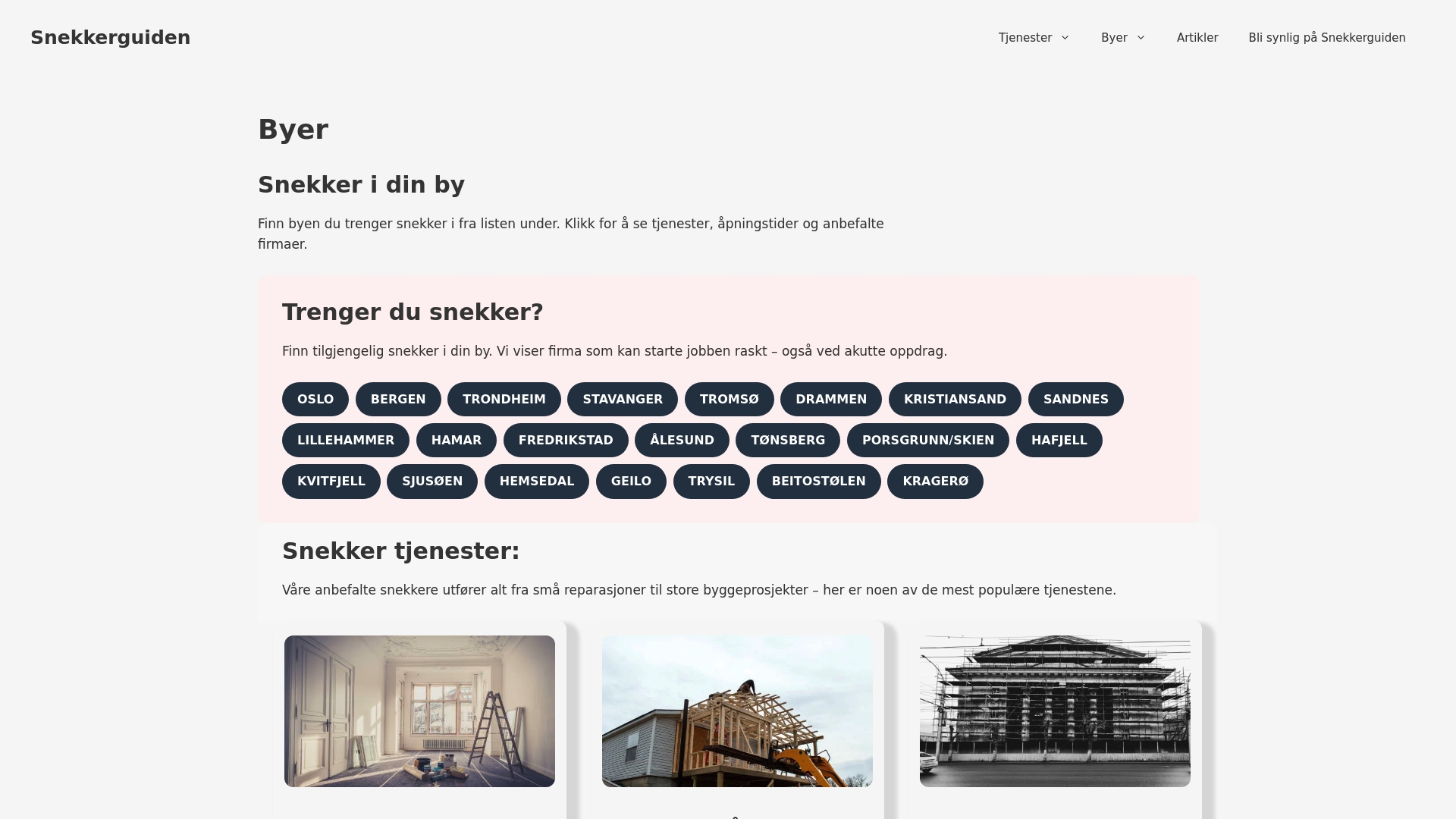 https://snekkerguiden.no/byer/