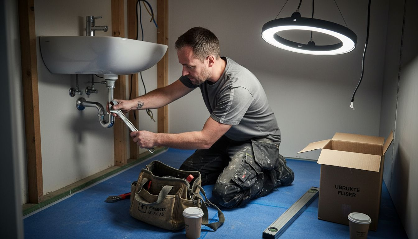 Rørleggeren sørger for å legge rør med godkjente materialer.