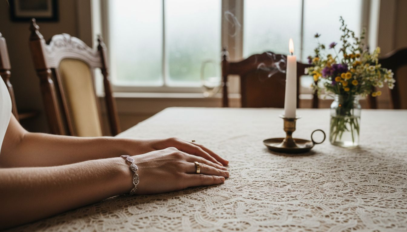 Nærbilde av tradisjonelle norske brudesmykker med fokus på de fine detaljene.