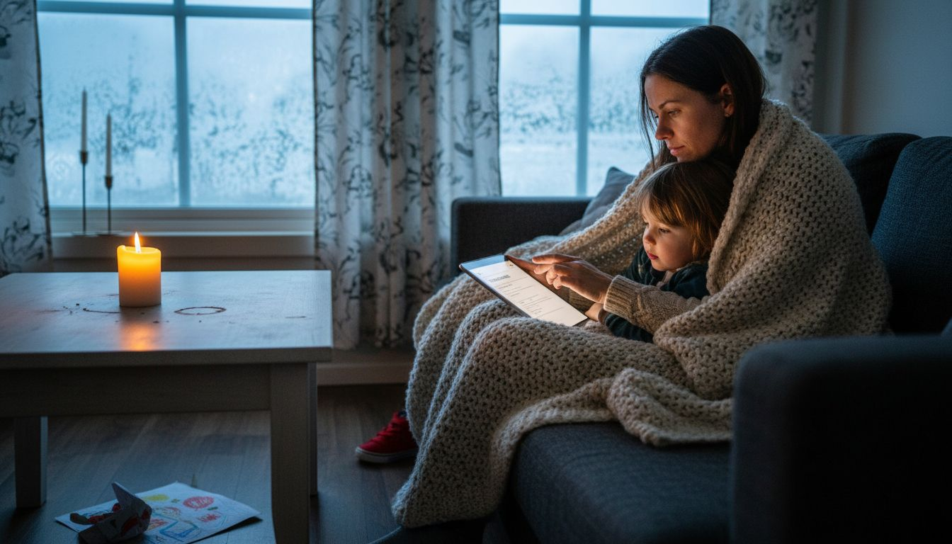 Hele familien koser seg med lun og behagelig temperatur etter at huset ble isolert.