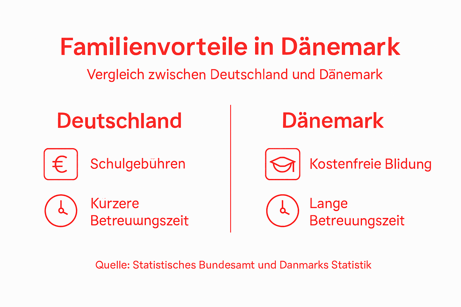 Infografik: Ein Vergleich zwischen deutschen und dänischen Familien