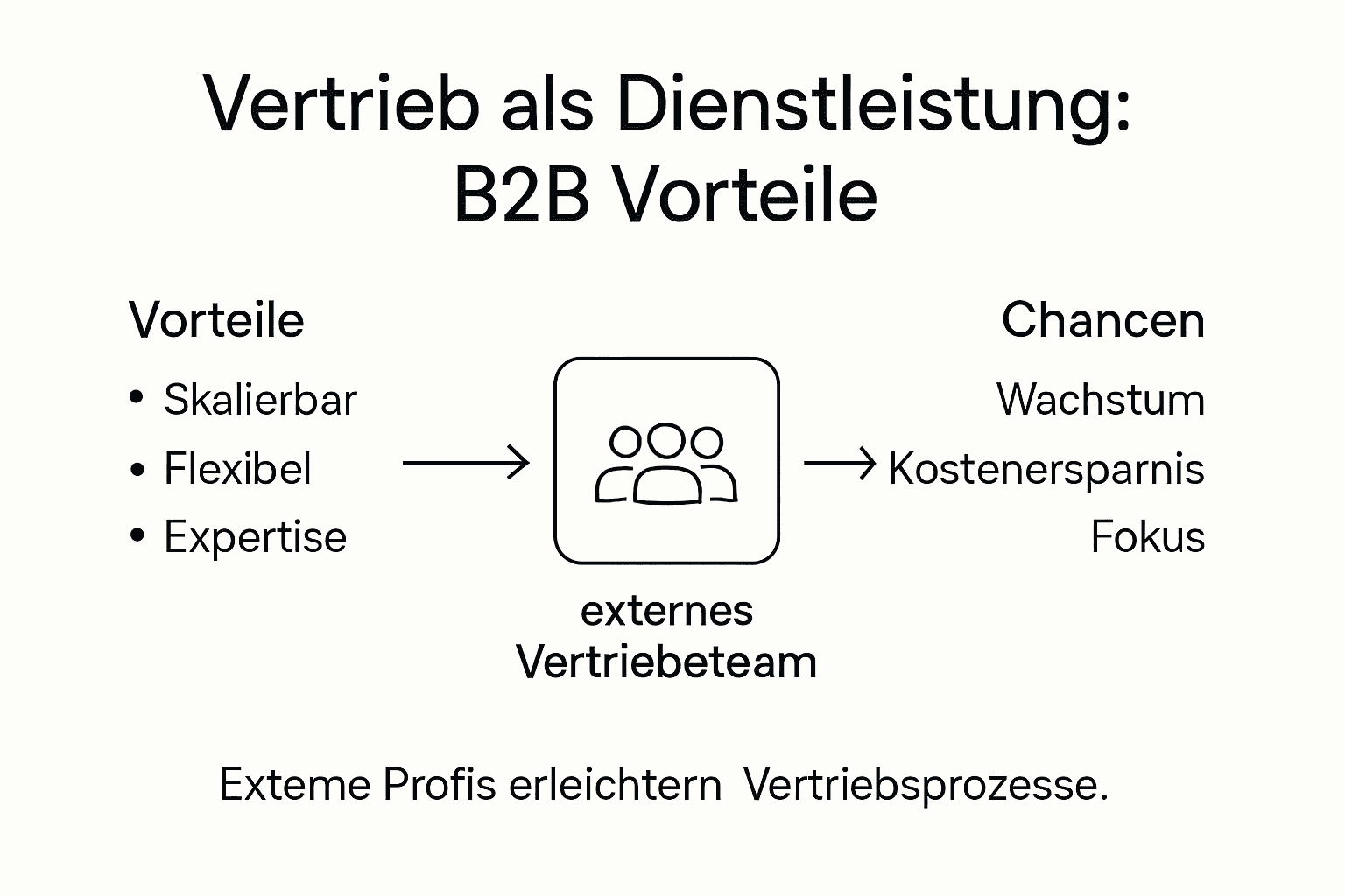 Infografik: Die Vorteile und Potenziale von Vertriebsdienstleistungen auf einen Blick