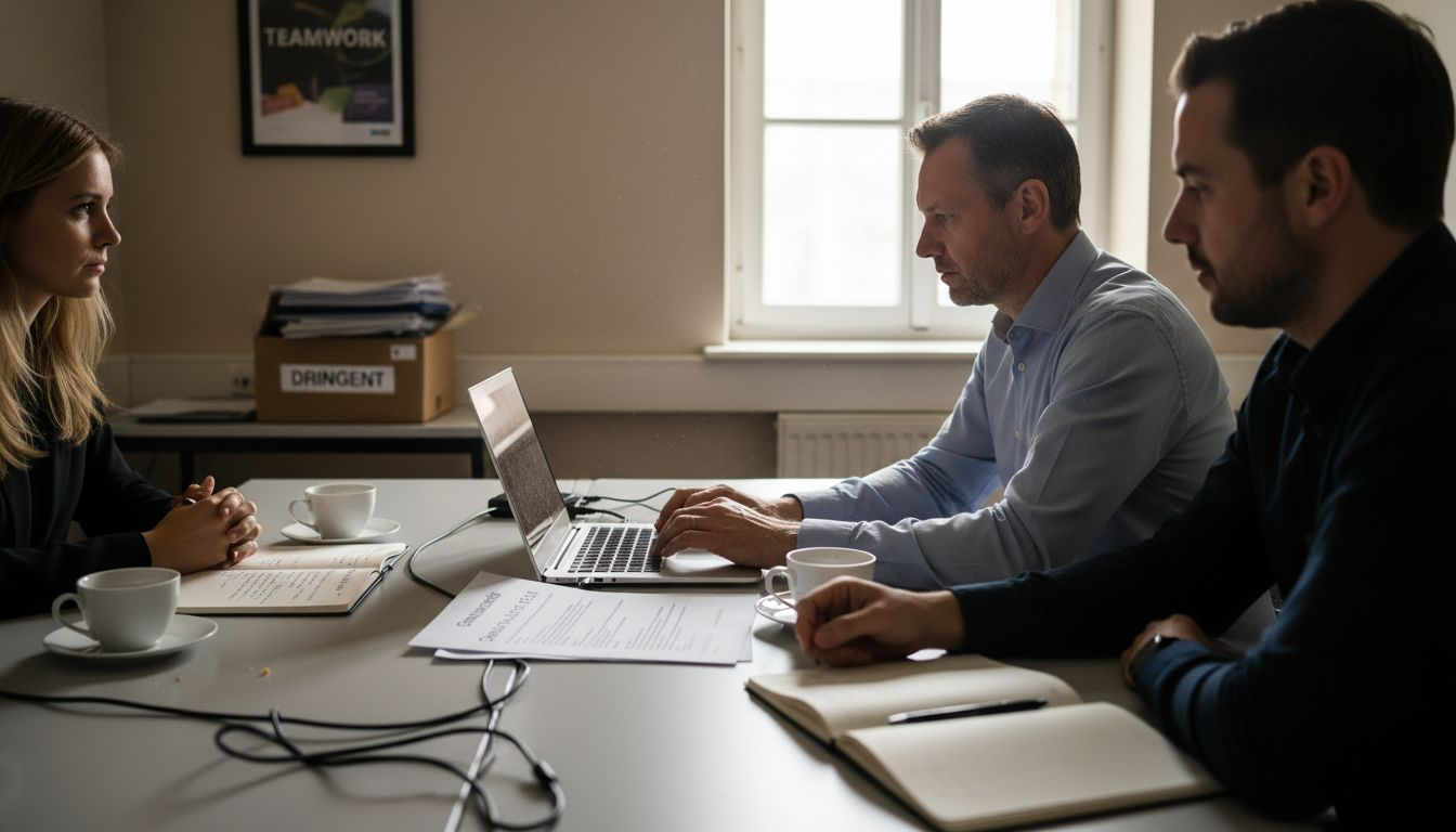 Besprechung mit externen Vertriebspartnern bei uns im Büro
