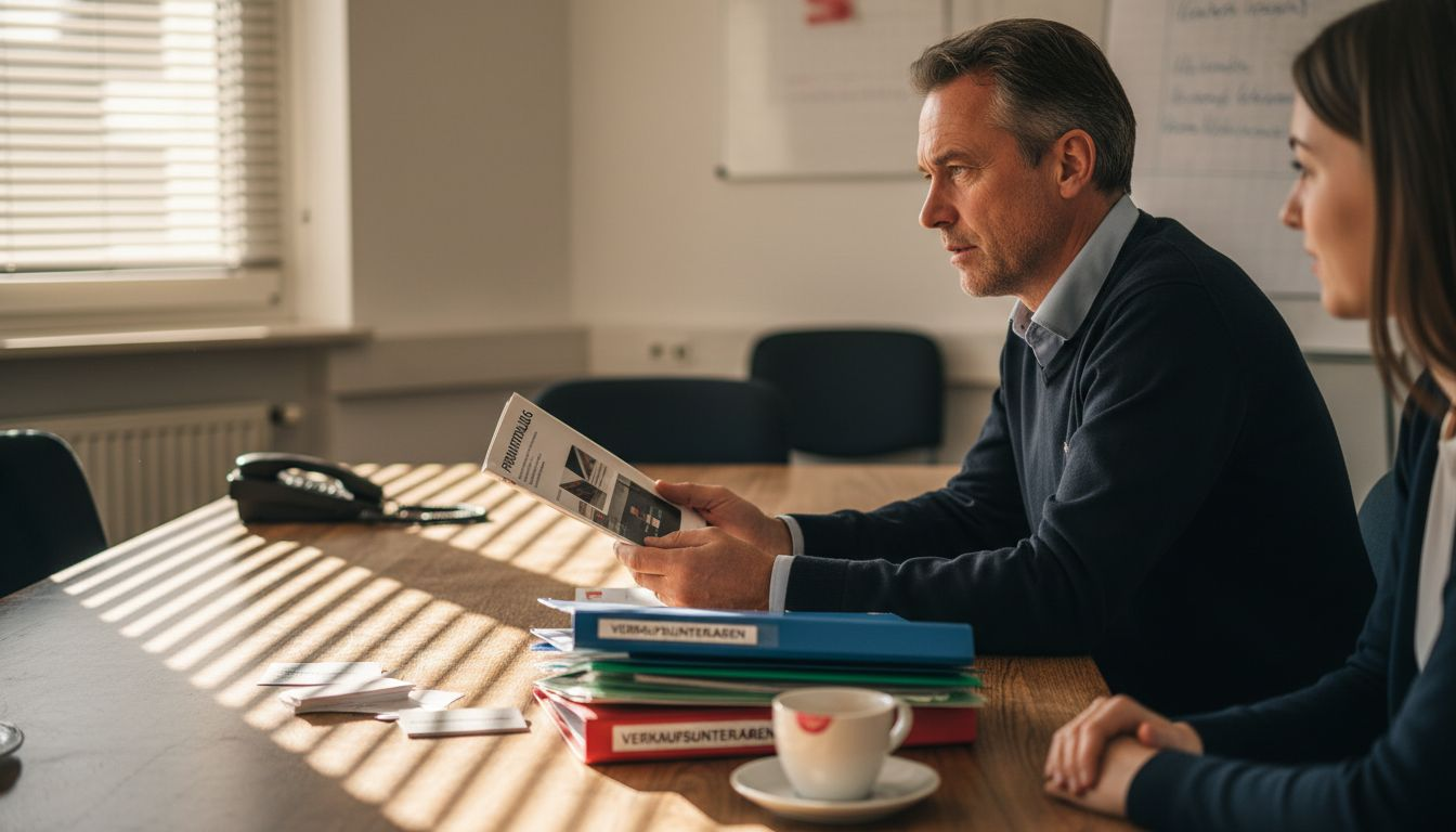 Ein Außendienstmitarbeiter im direkten Austausch mit einem Kunden