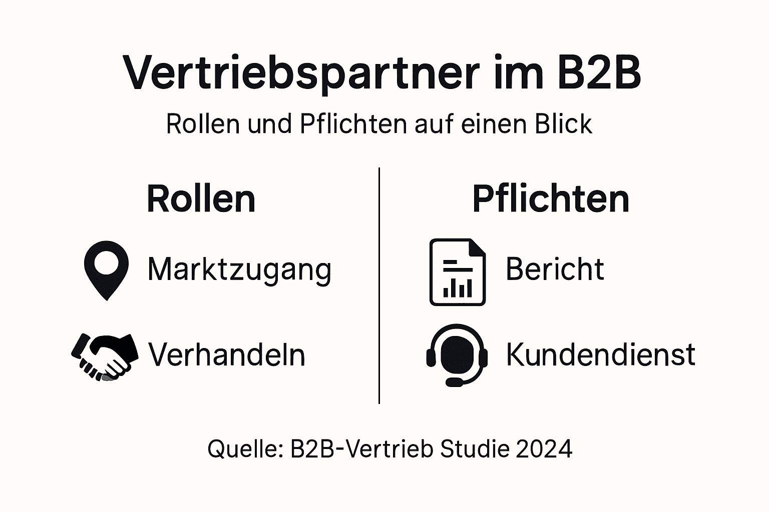 Übersicht: Aufgaben und Verantwortlichkeiten von B2B-Vertriebspartnern