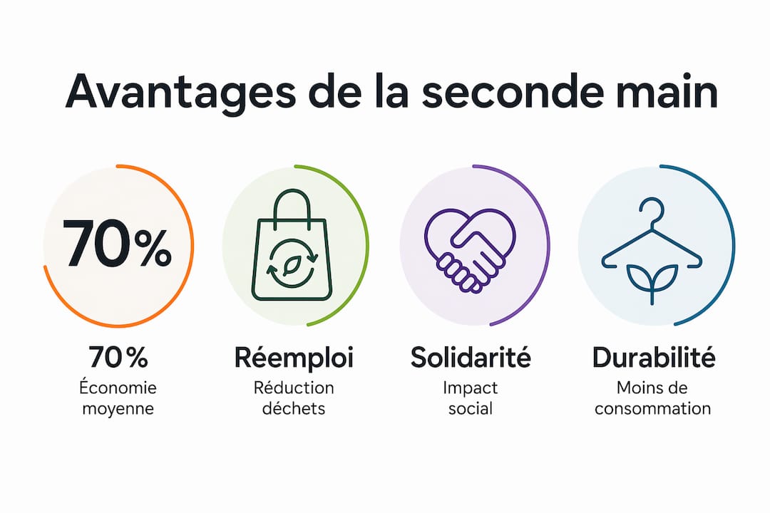 Infographie : pourquoi adopter la seconde main ? Les principaux atouts à connaître