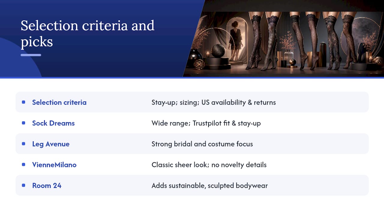 What I actually look for when recommending lace thigh-highs — overview diagram