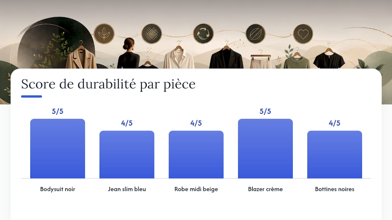 Visualisation du tableau de suivi de votre garde-robe capsule