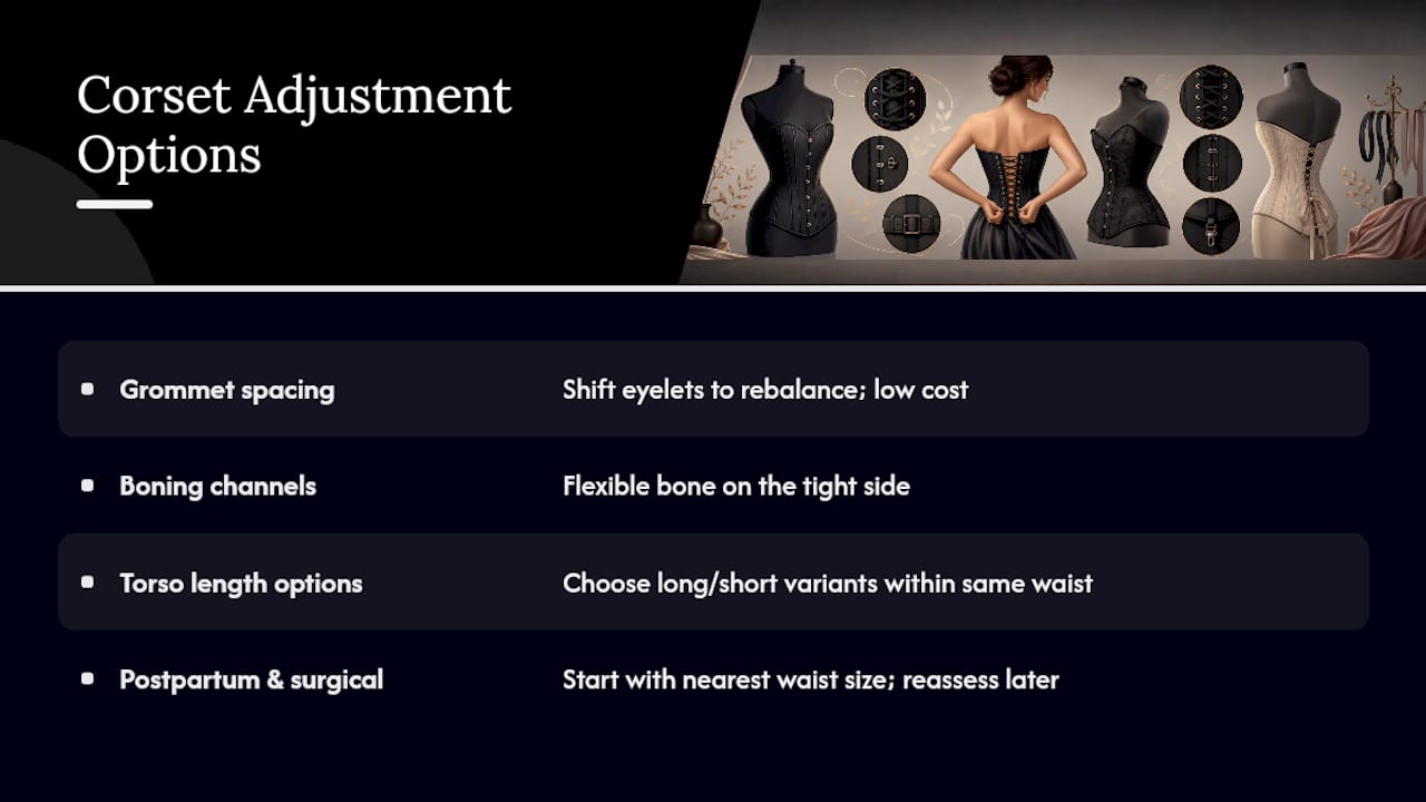 Tailoring Standard Sizes for Asymmetry and Special Cases — overview diagram
