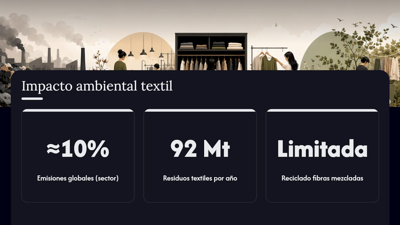 Diagrama del impacto ambiental de la industria textil