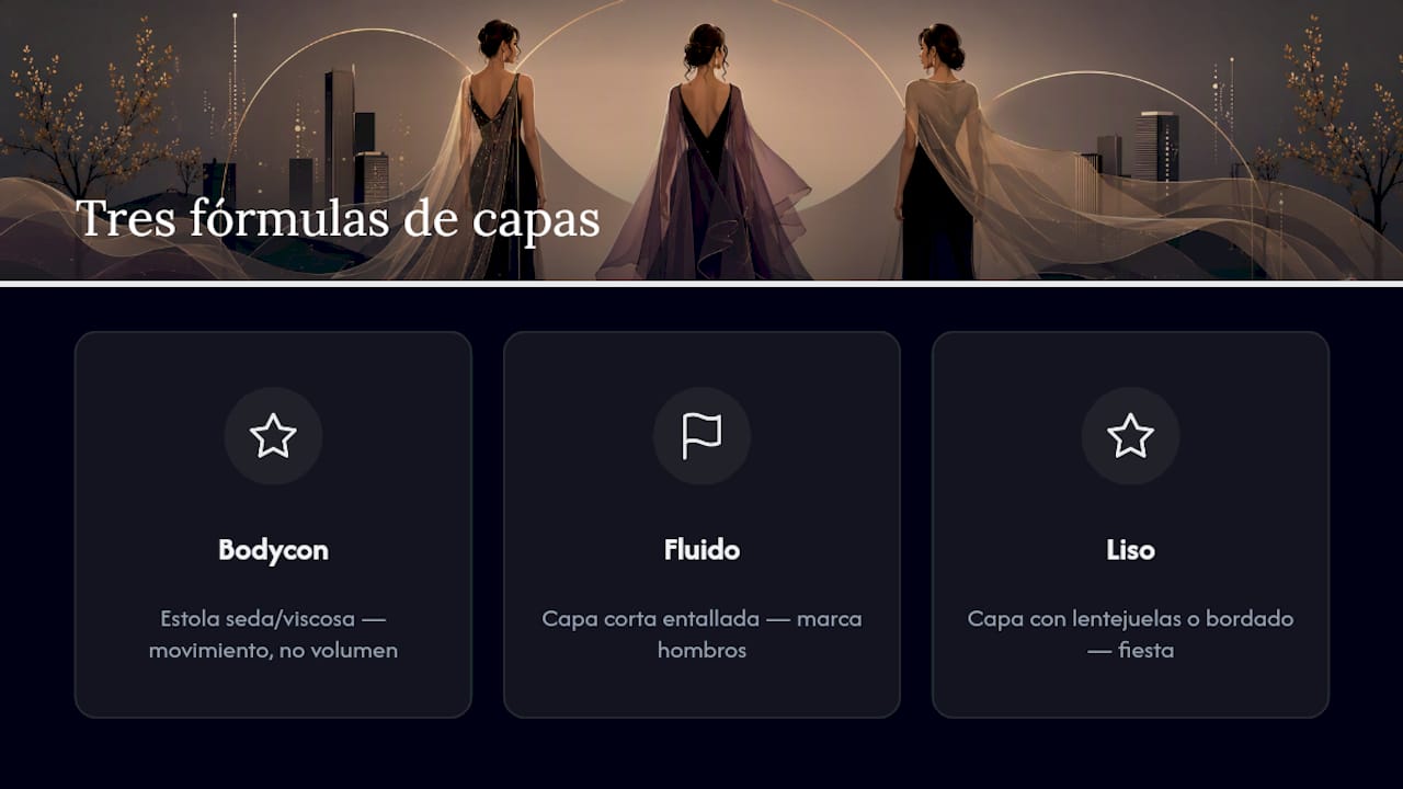 Tres maneras de combinar capas para la noche