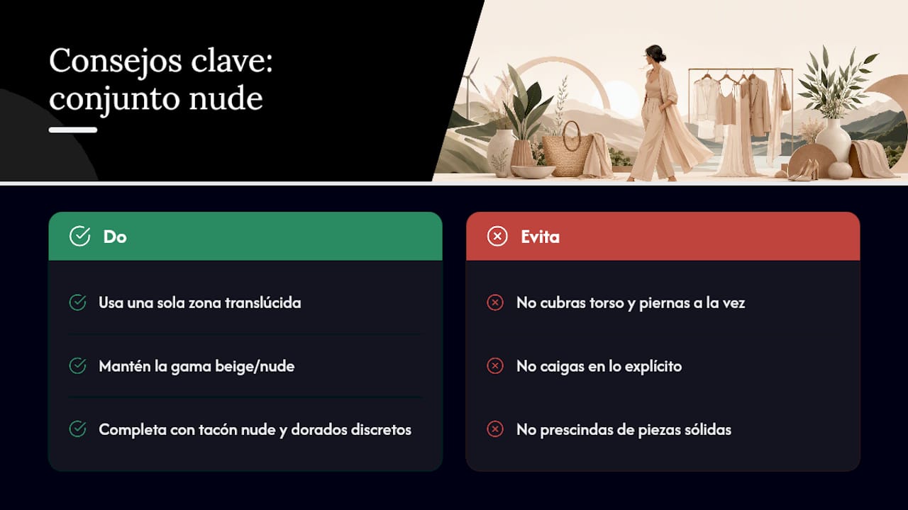 10. Conjunto monocromo en tonos nude con capas translúcidas — overview diagram