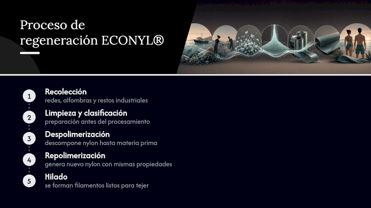 Fases de regeneración del nylon