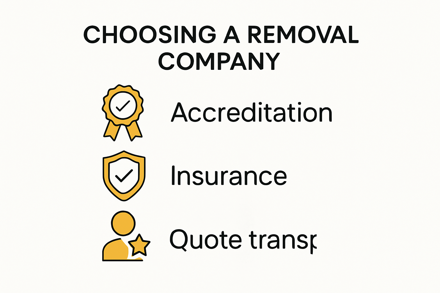 Infographic summarizing how to choose removal companies in the UK