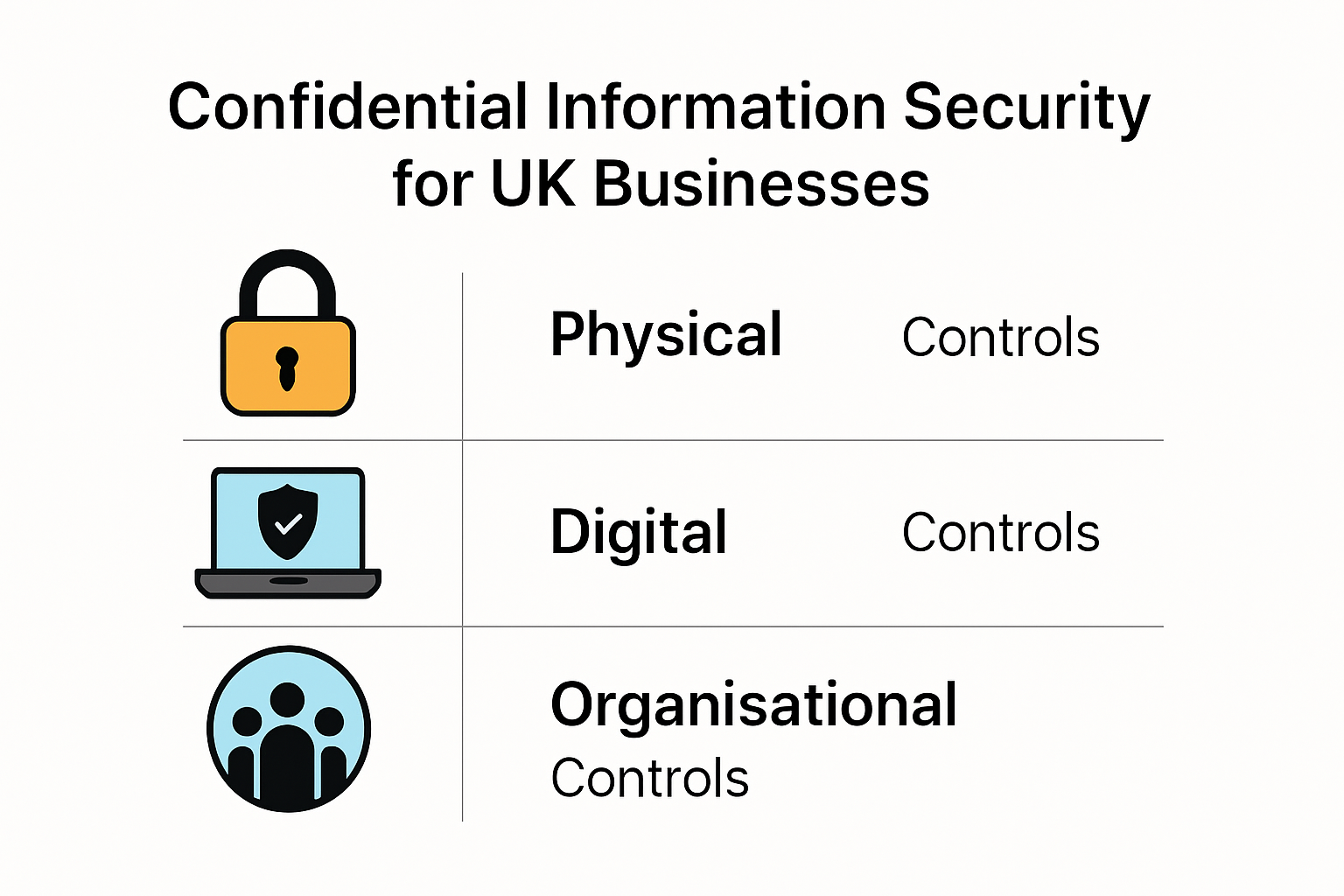 Infographic explaining confidential information security basics