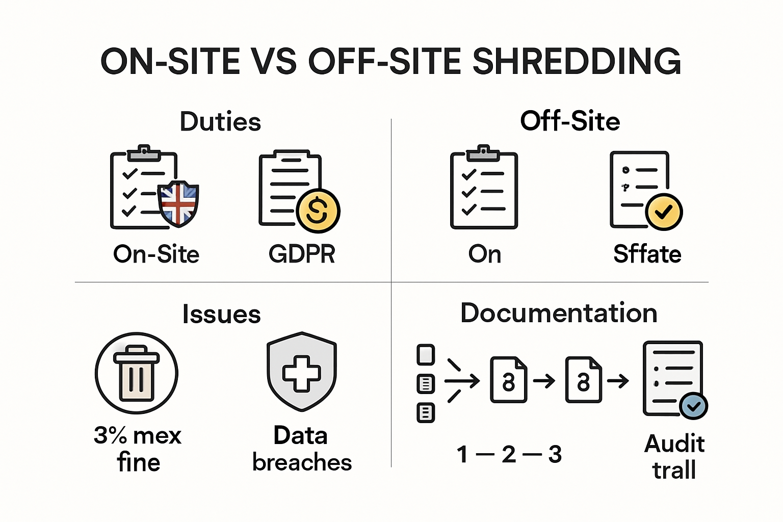 Comparison of UK shredding compliance requirements