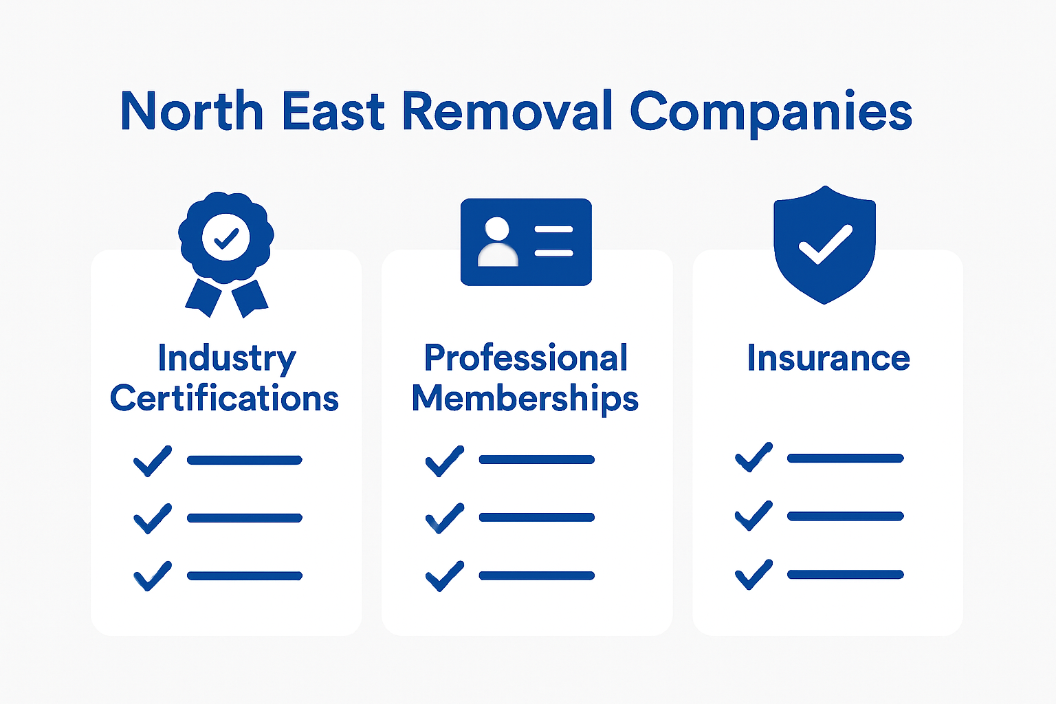Infographic comparing removal company credentials and insurance