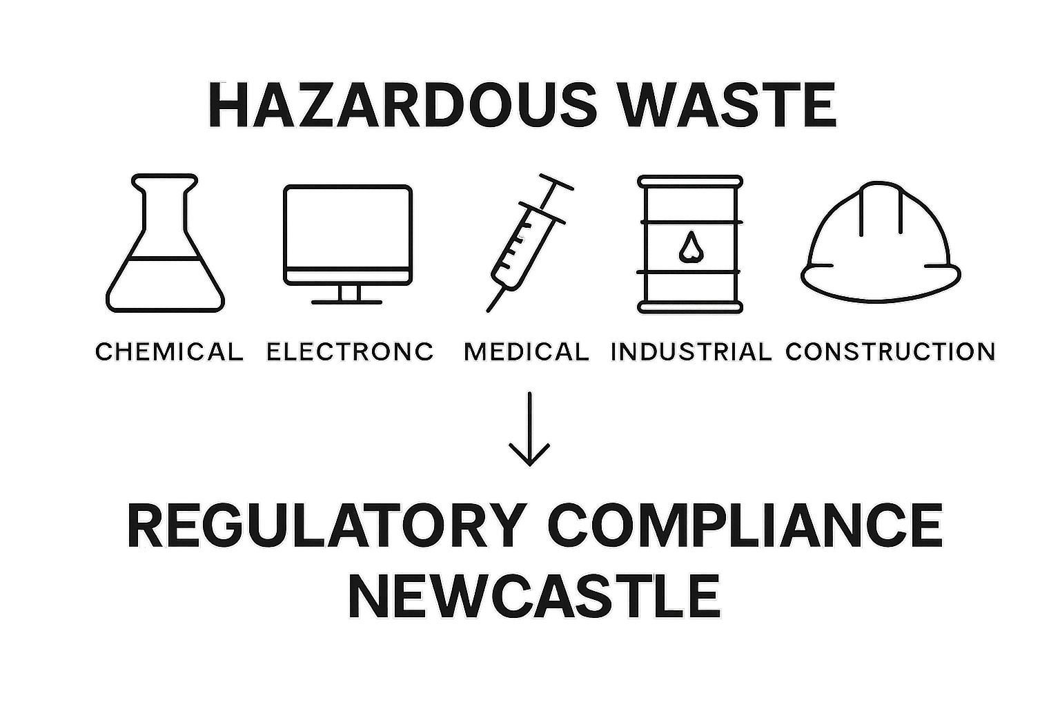 Infographic of Newcastle business hazardous waste categories