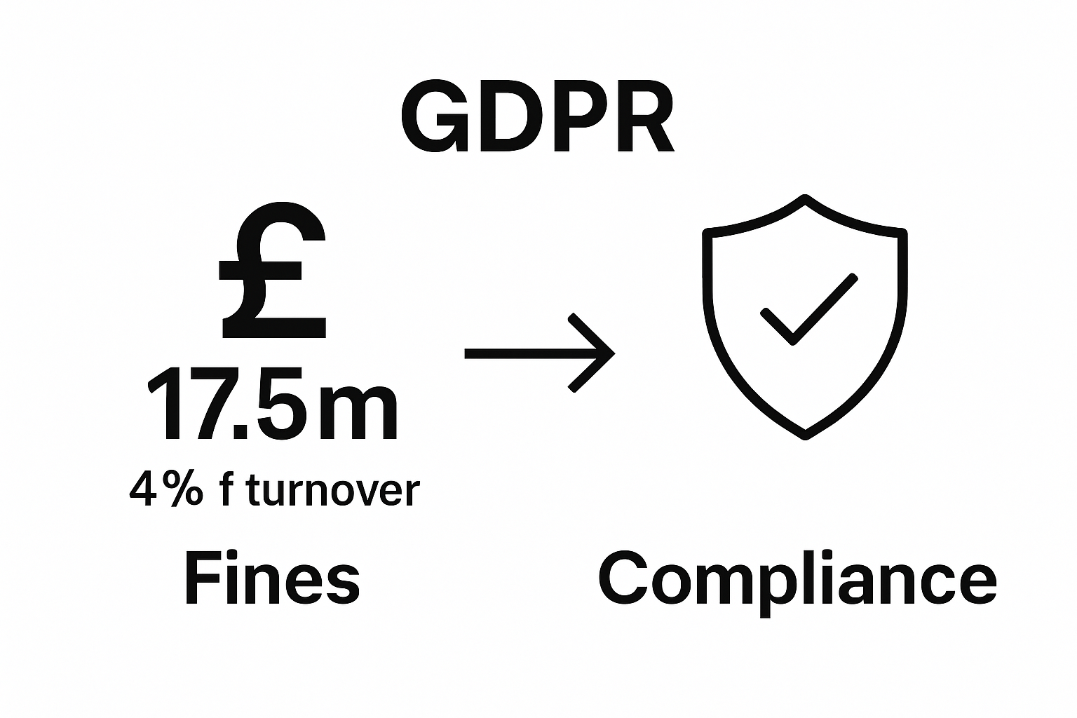 Infographic comparing GDPR fines and compliance.