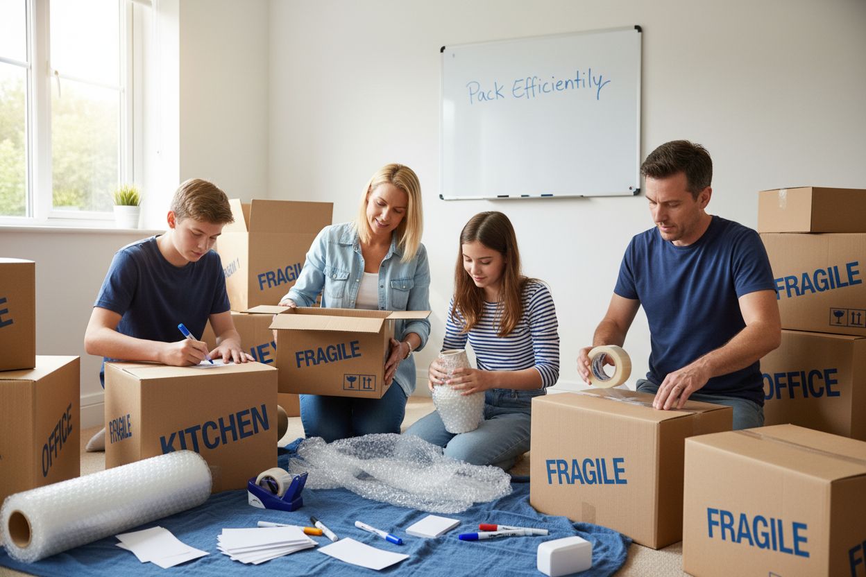 label packing moving