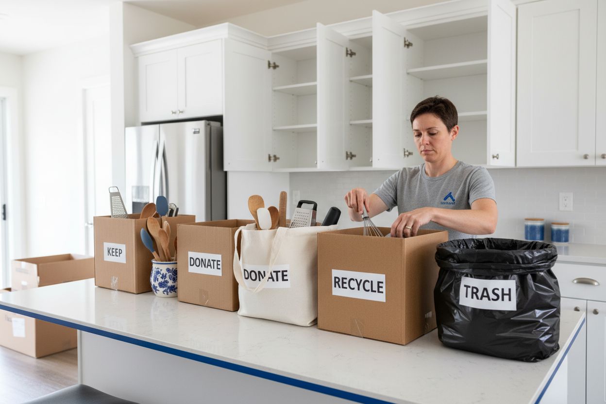 declutter kitchen process