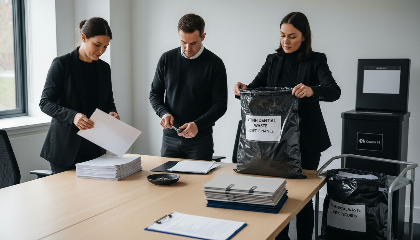 business document shredding prep
