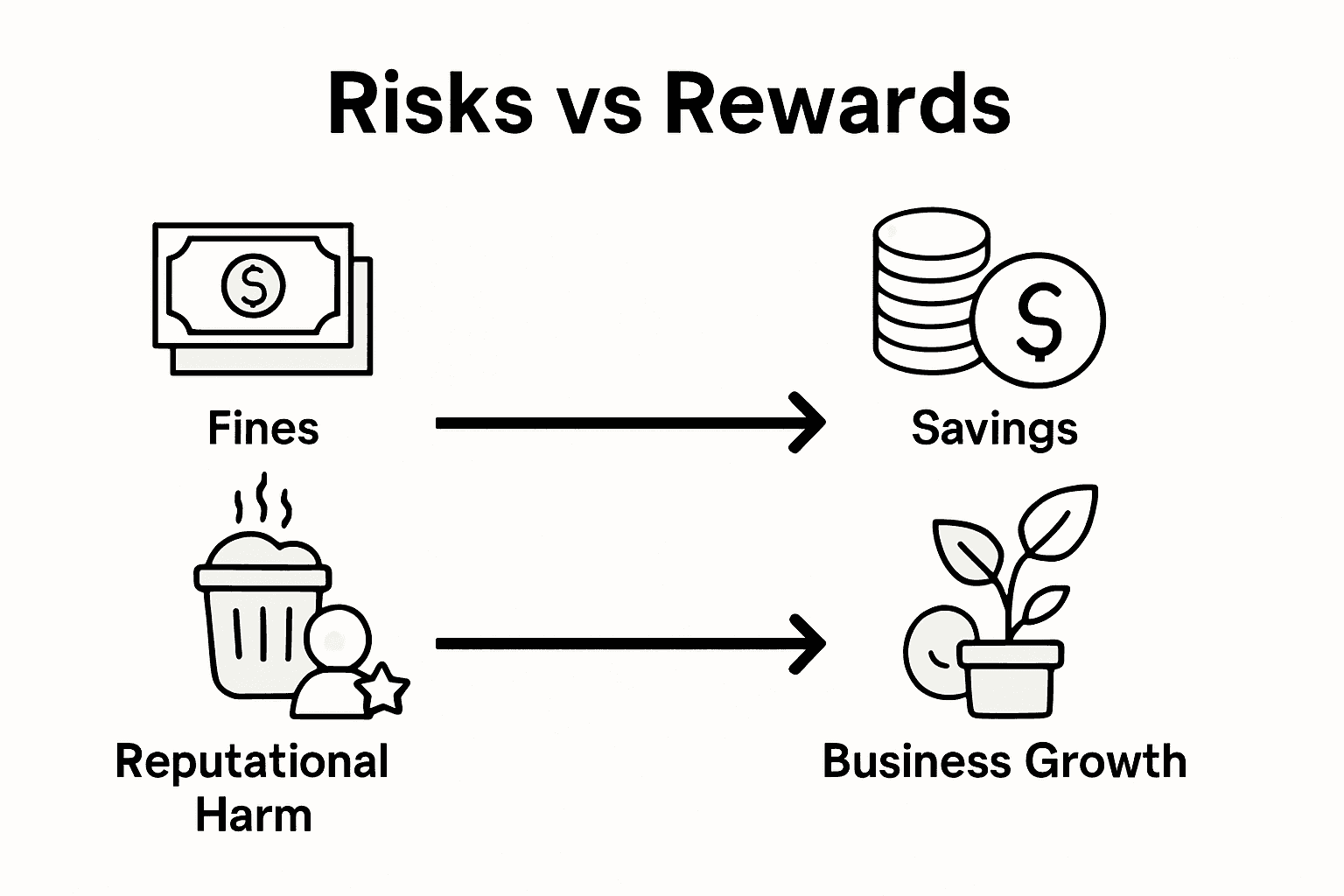 Infographic compares costs of compliance vs. non-compliance