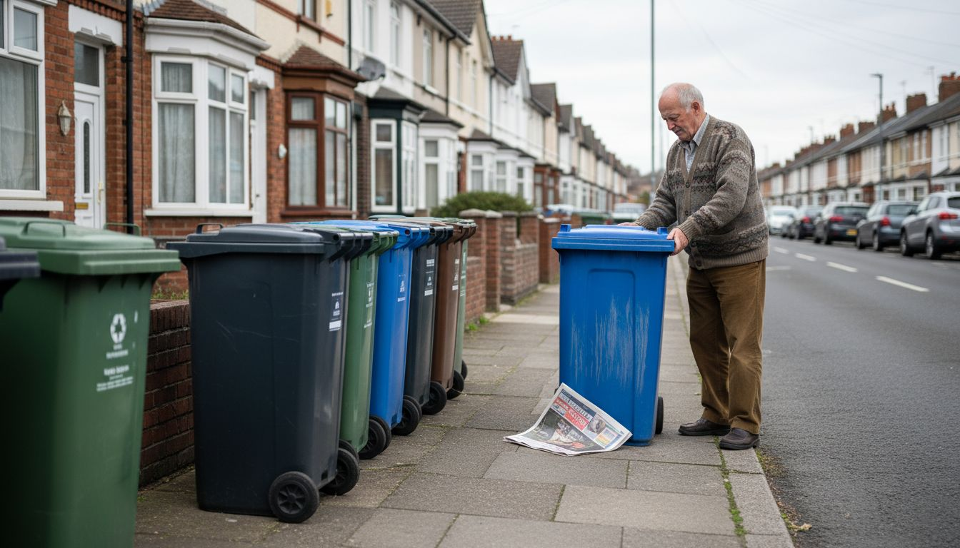 UK homes with multiple wheelie bins outside