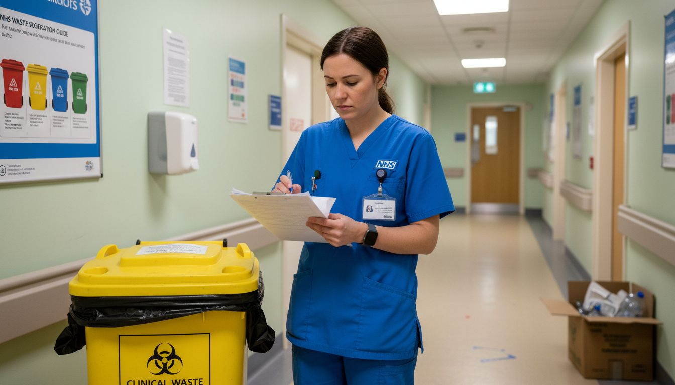 NHS staff managing clinical waste safely