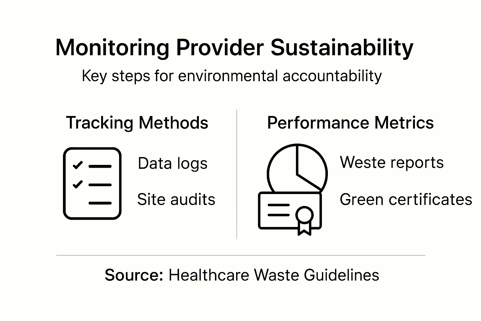 Infographic on monitoring waste provider sustainability