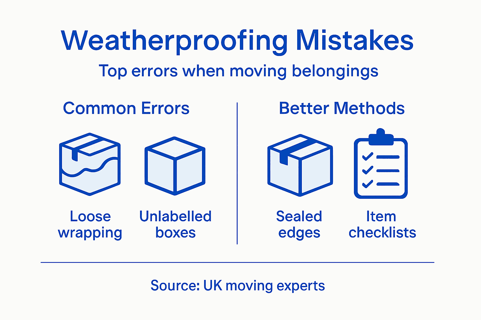 Infographic of weatherproofing mistakes and solutions