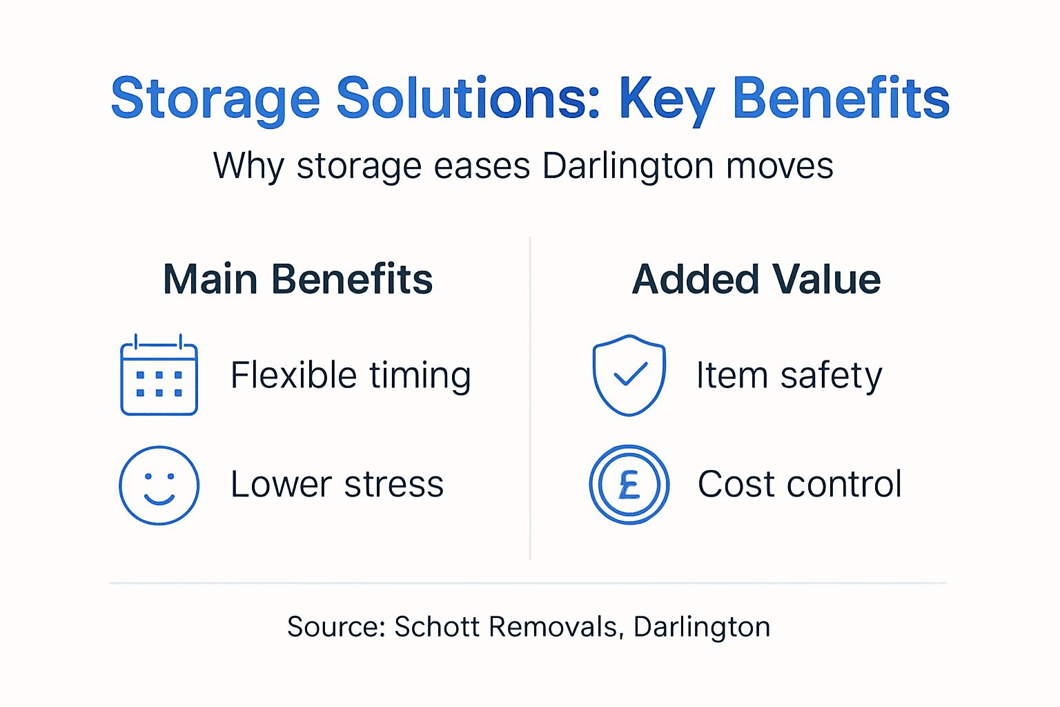 Infographic visualizing storage benefits for moving