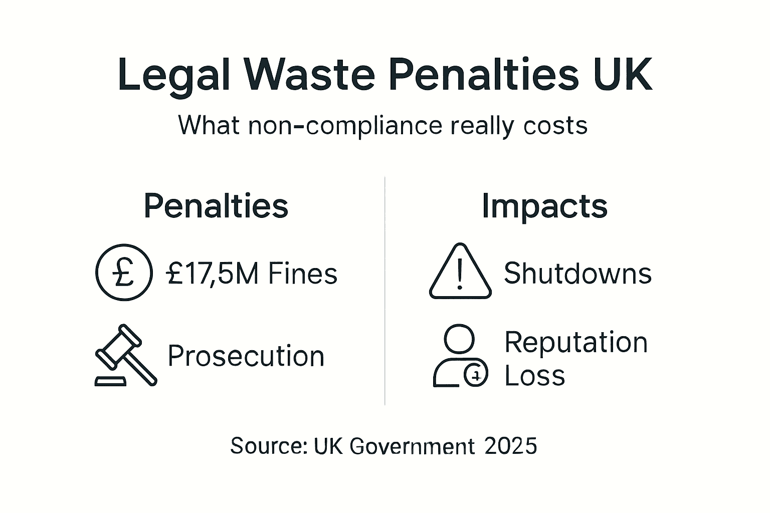Avoid £17.5M Fines: Legal Waste Compliance Guide UK 2025 - Venture Waste