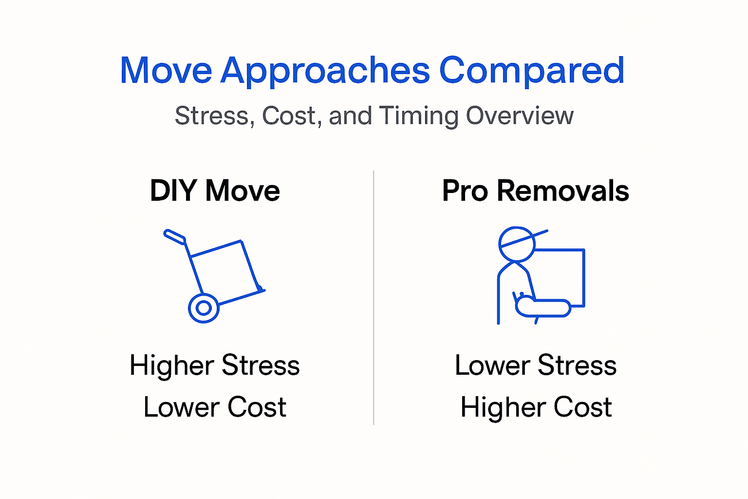 Infographic comparing DIY and professional moves