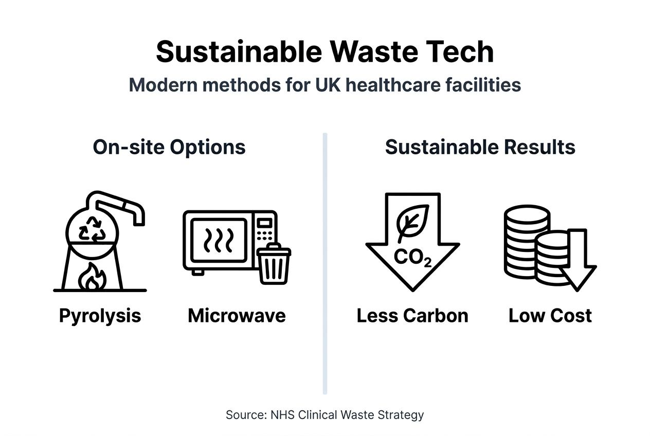Infographic on sustainable healthcare waste technologies