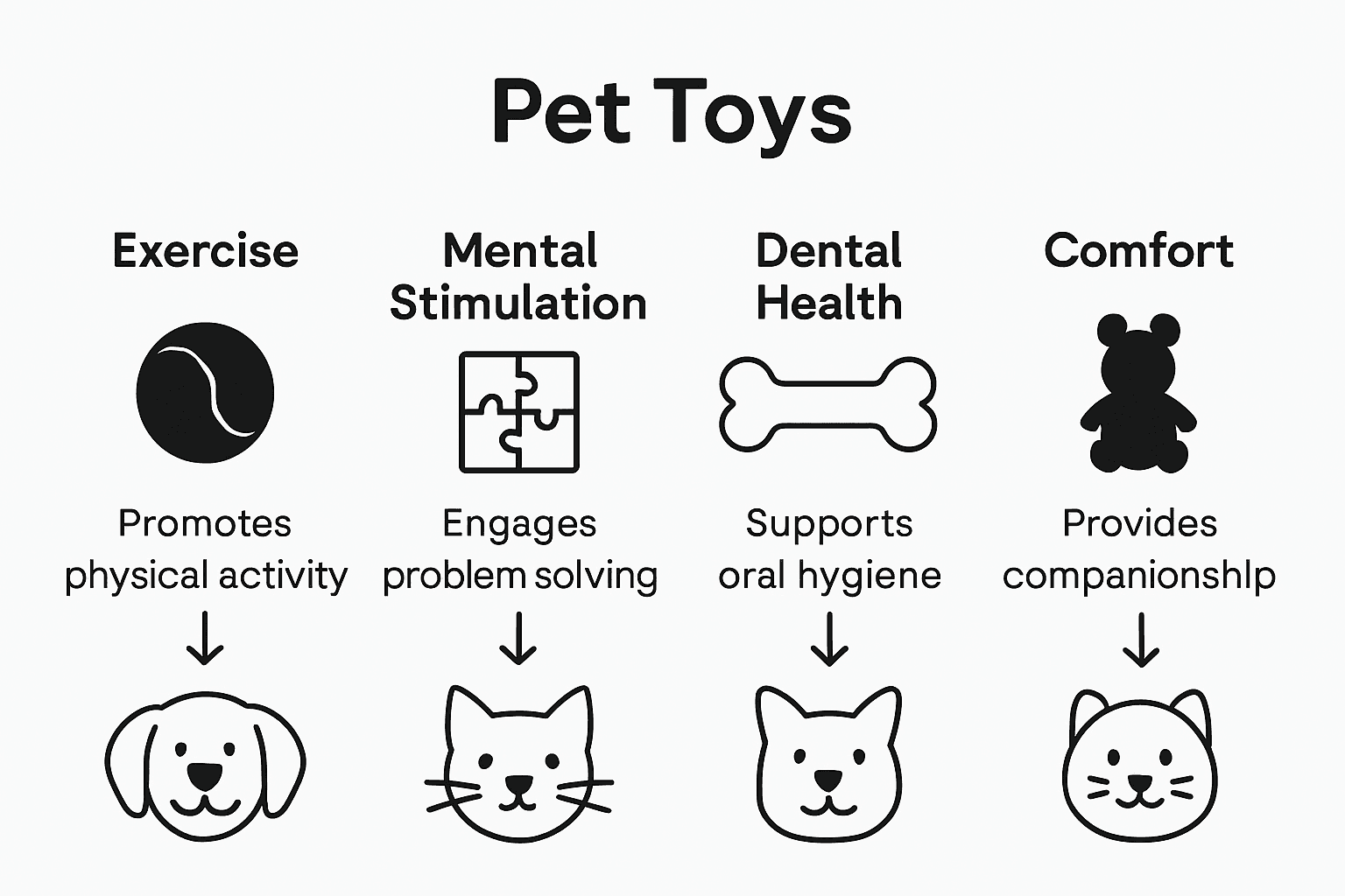 Infographic of four toy types and benefits