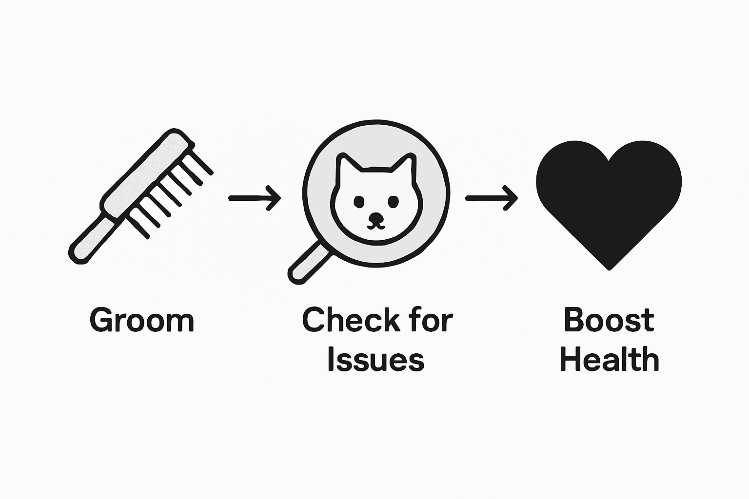 Infographic cat grooming leads to health benefits