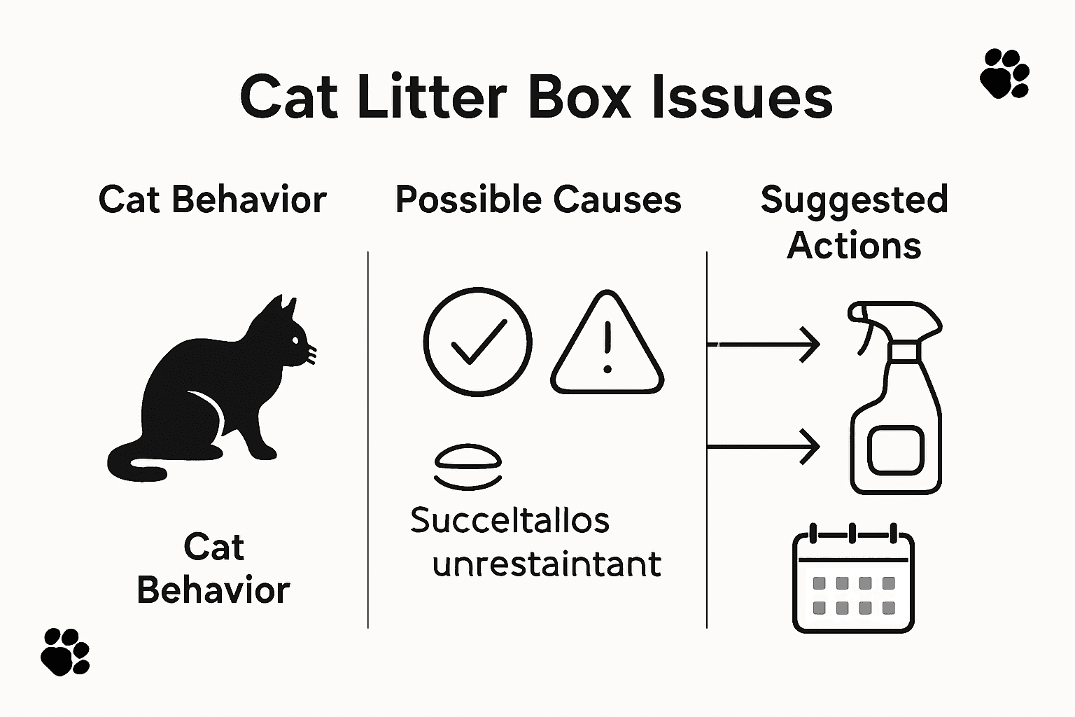 Cat litter box usage progress infographic
