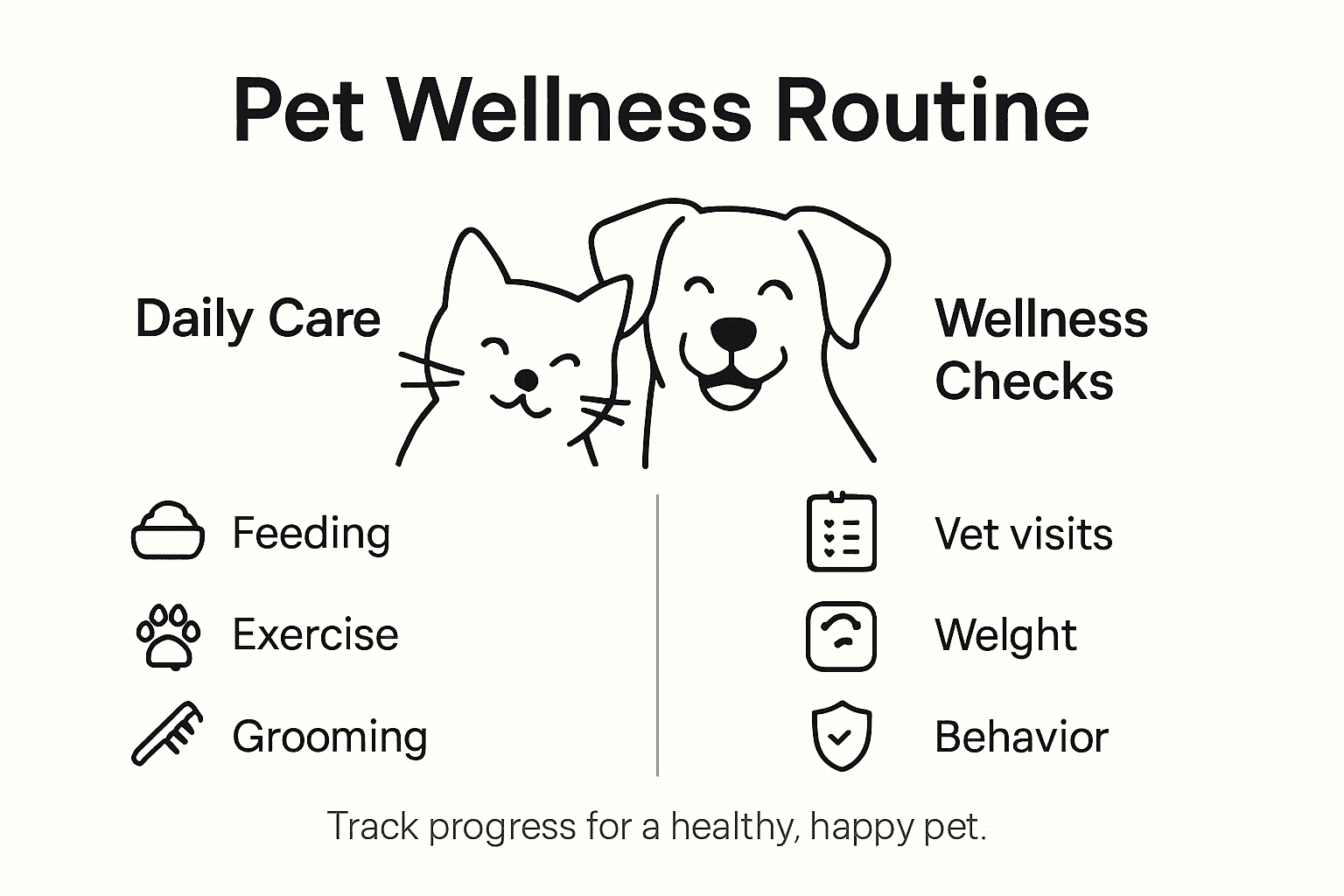 Infographic of pet wellness routine steps