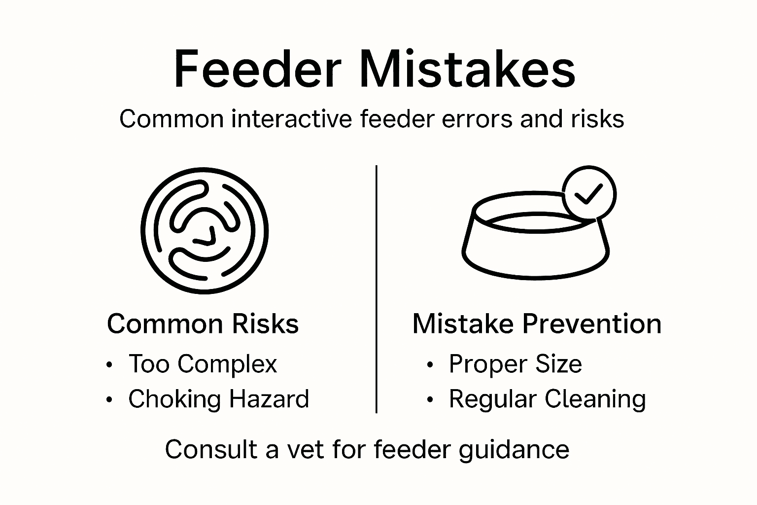 Infographic about risks and mistakes of interactive feeders