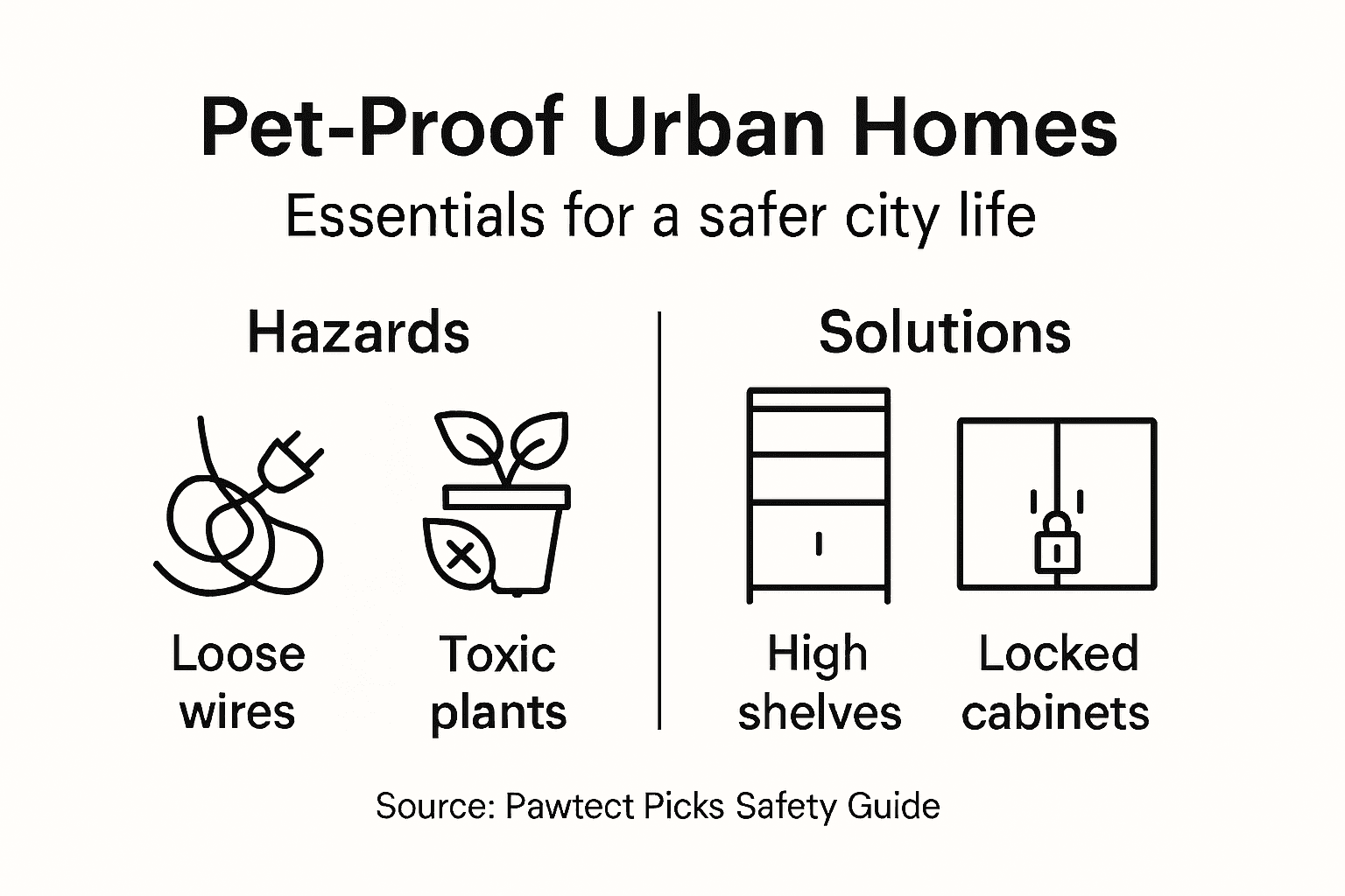 Urban home pet-proofing hazards and solutions