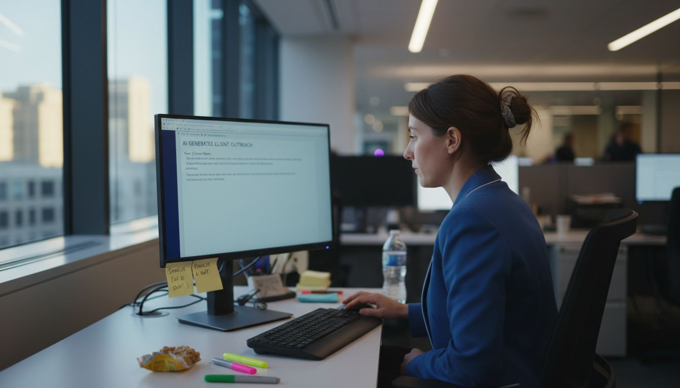 Associate reviewing AI legal content