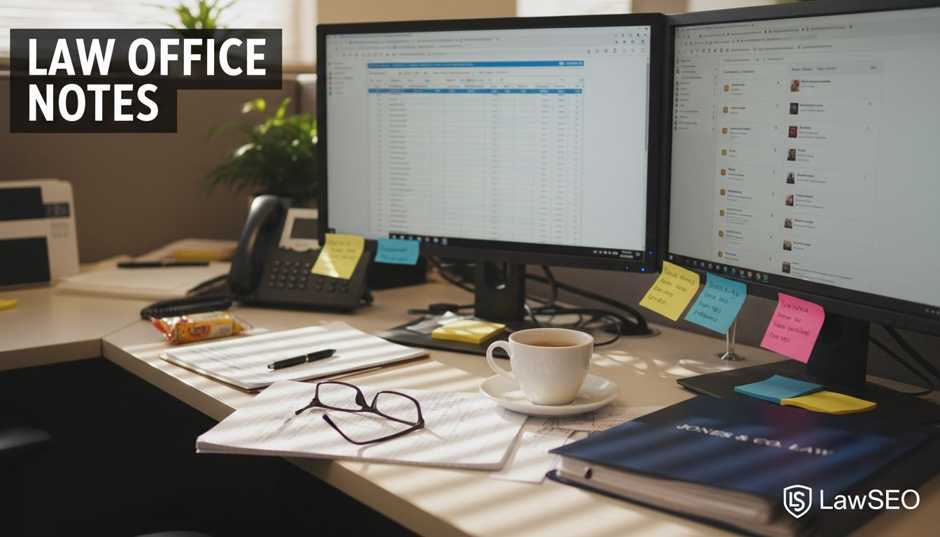 Paralegal managing law firm citation spreadsheet