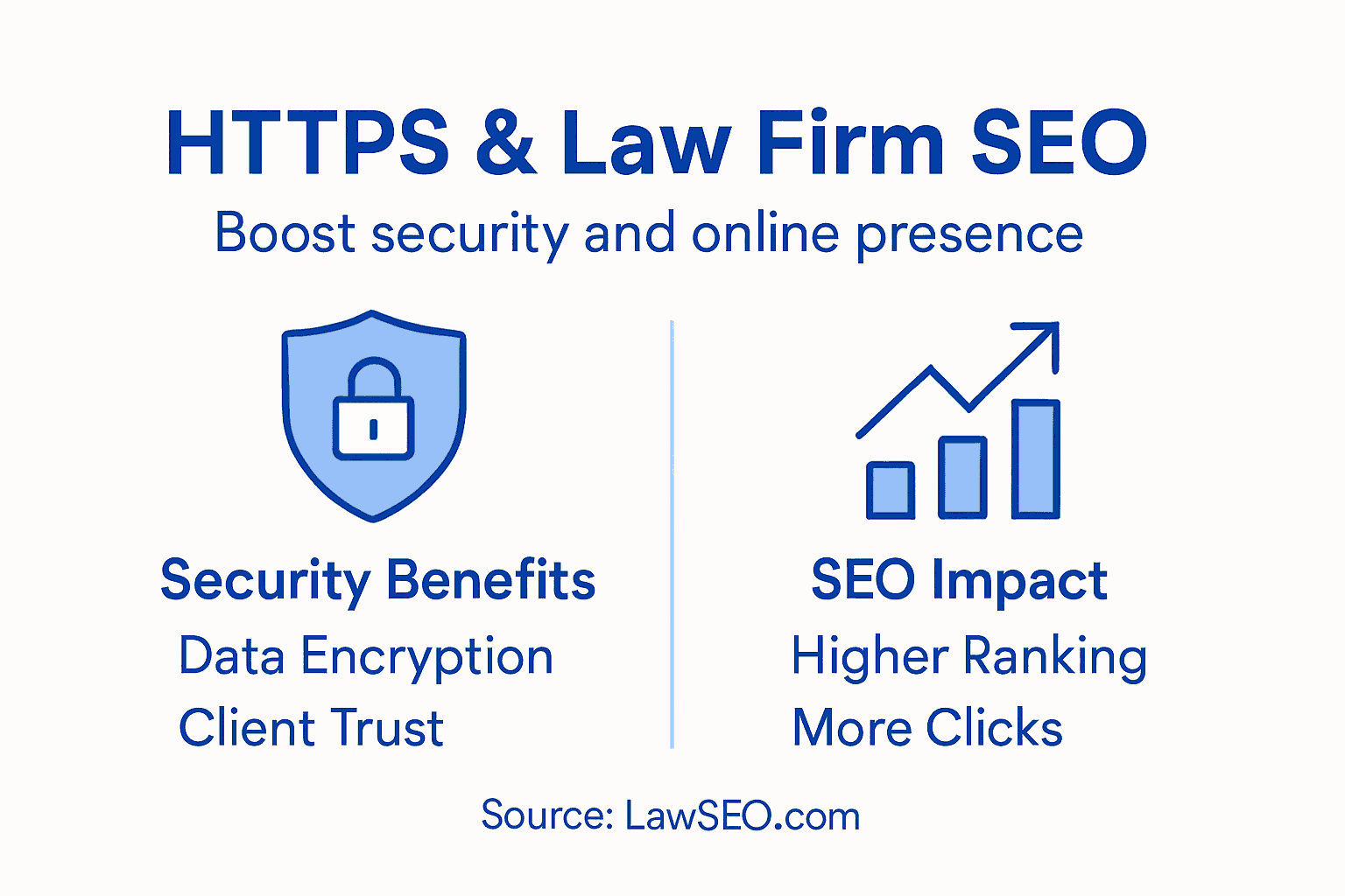 Infographic showing HTTPS benefits for law firms