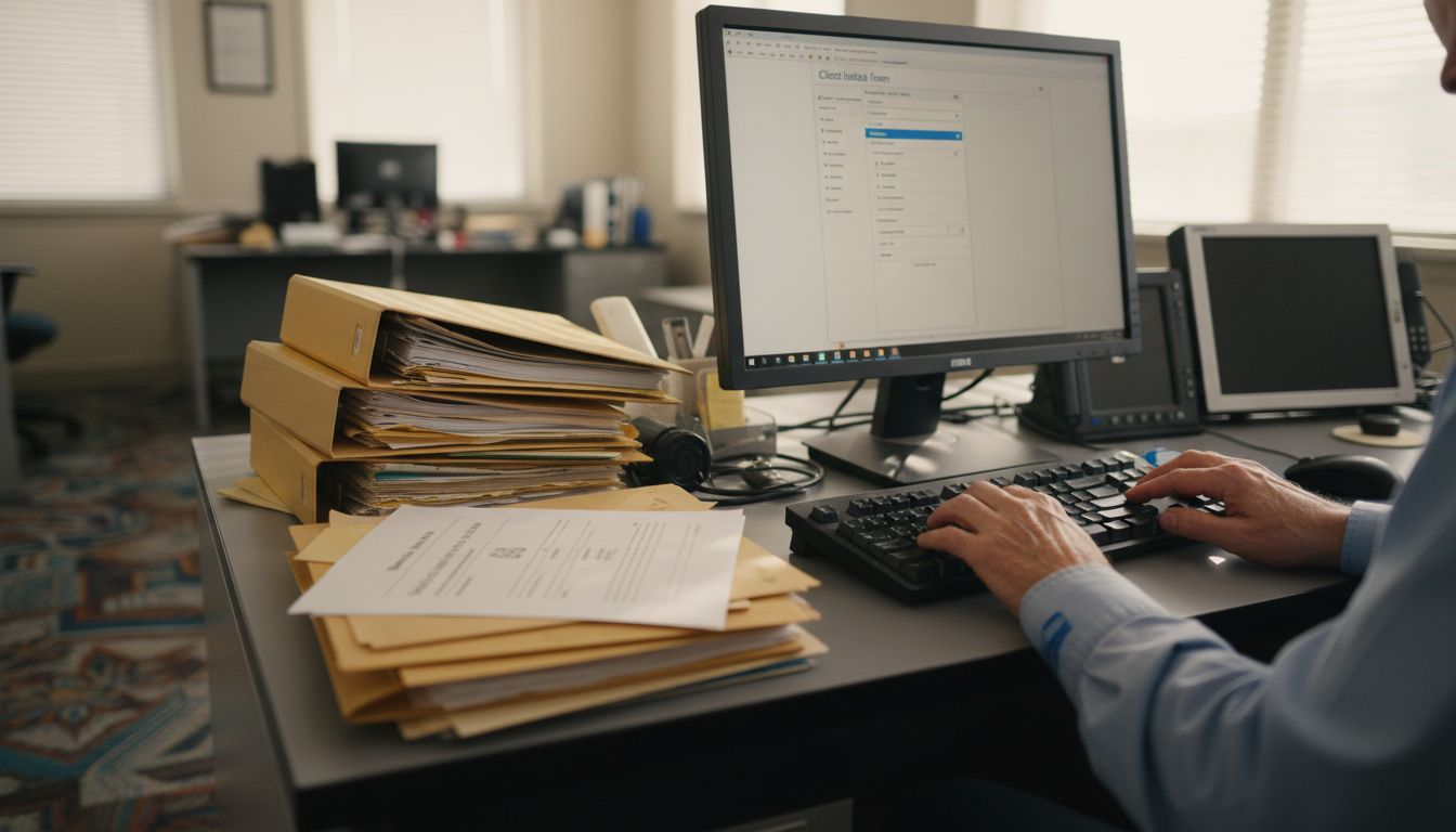 Paralegal using accessible website form